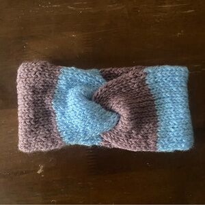Cozy Knit Headband - Blue and purple